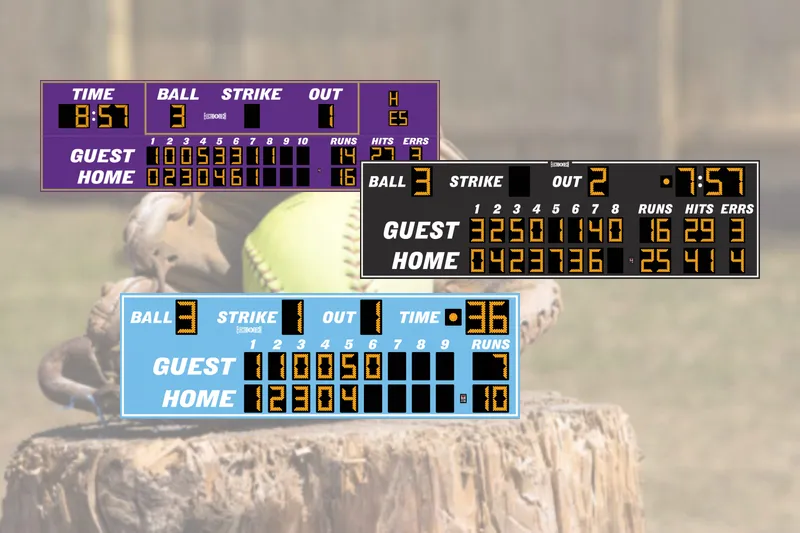 Runs-by-Inning Softball Scoreboards